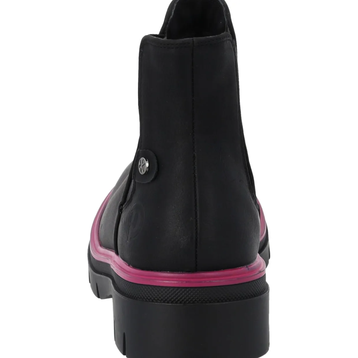 Palado Natlee, Chelsea Boots, Damen, Schwarz/Pink