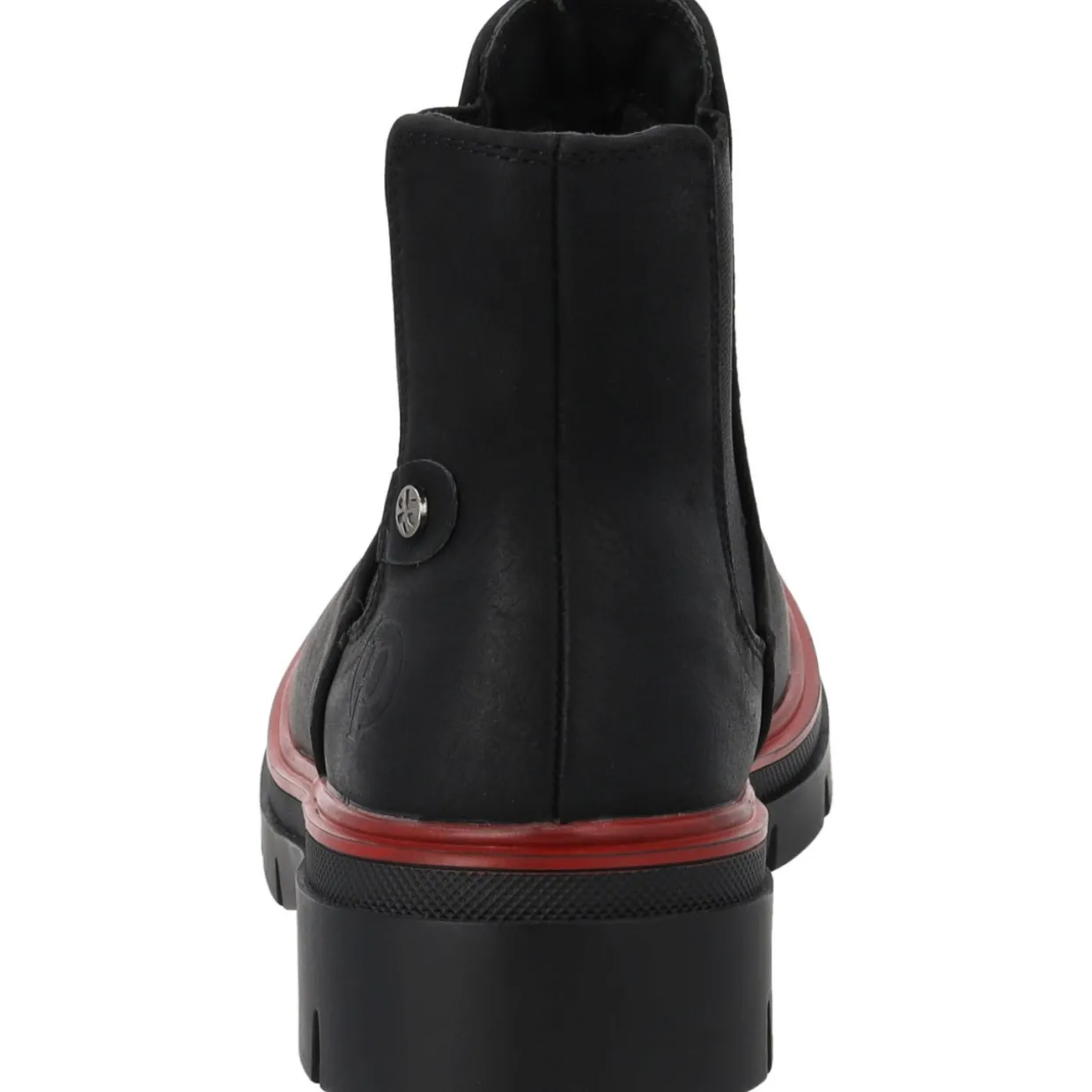 Palado Natlee, Chelsea Boots, Damen, Schwarz/Rot