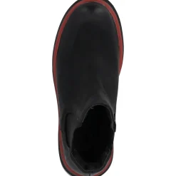 Palado Natlee, Chelsea Boots, Damen, Schwarz/Rot