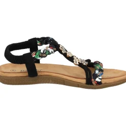 Palado Ninralla, Riemchensandalen, Damen, Schwarz