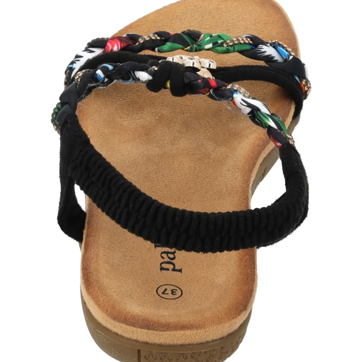 Palado Ninralla, Riemchensandalen, Damen, Schwarz