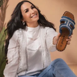 Palado Otina by Sila Sahin, Pantoletten, Damen, Jeansblau