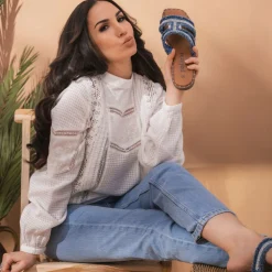 Palado Otina by Sila Sahin, Pantoletten, Damen, Jeansblau