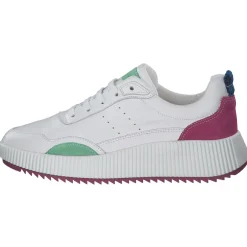 Palado PA 0035, Schnürschuhe, Damen, Weiß/Grün/Pink