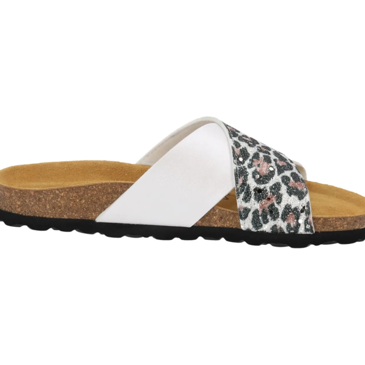 Palado Rianel Wild by Sila Sahin, Pantoletten, Damen, Weiß Leo