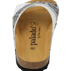 Palado Rianel Wild by Sila Sahin, Pantoletten, Damen, Weiß Leo