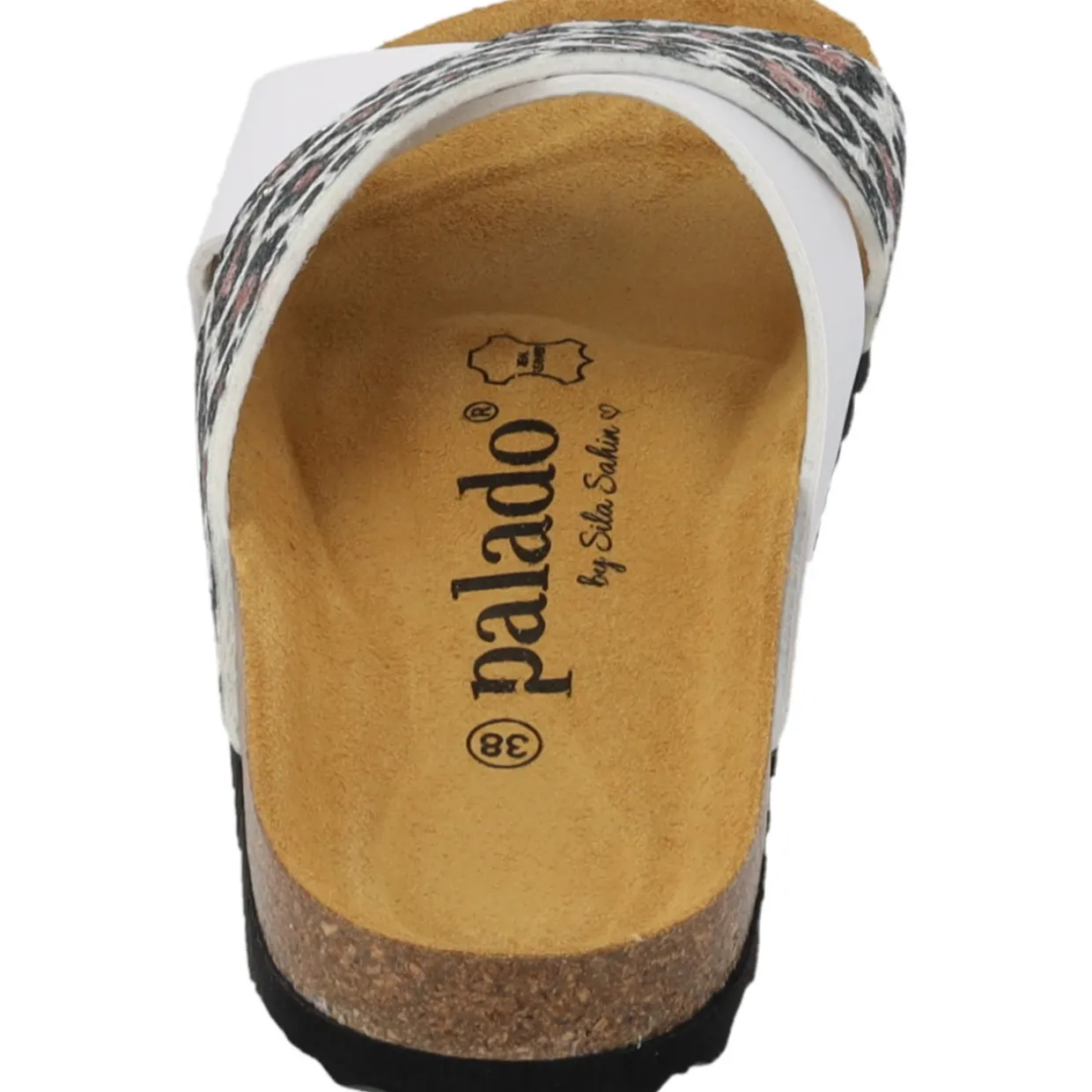 Palado Rianel Wild by Sila Sahin, Pantoletten, Damen, Weiß Leo