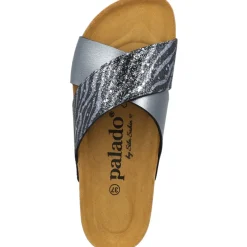 Palado Rianel Wild by Sila Sahin, Pantoletten, Damen, Grau Zebra