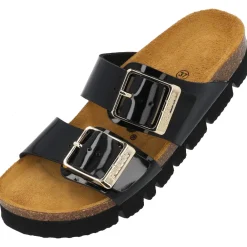 Palado Samos EGS PL, Pantoletten, Damen, Schwarz Lack