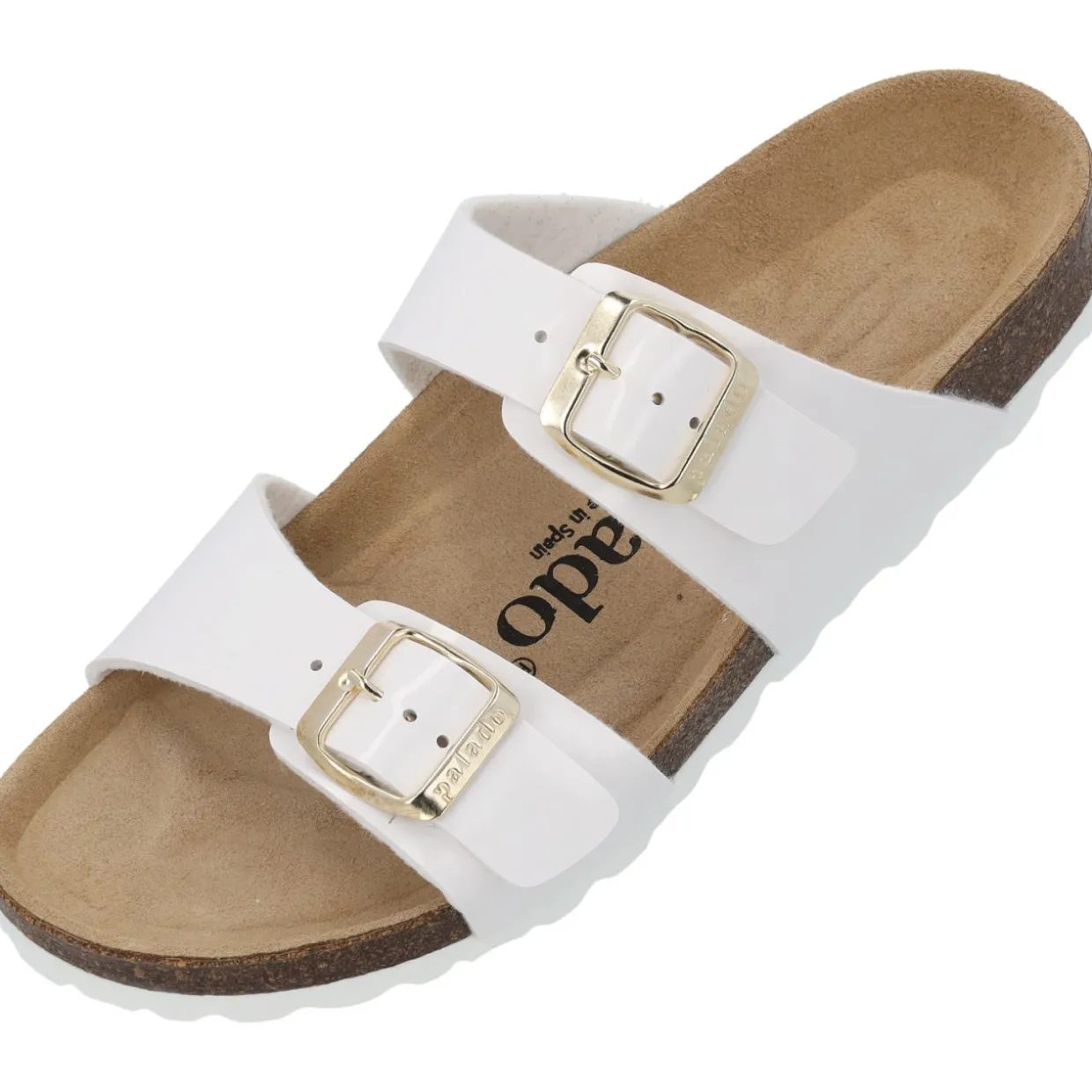 Palado Samos, Pantoletten, Damen, Lack Weiß/Gold