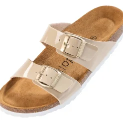 Palado Samos, Pantoletten, Damen, Lack Beige