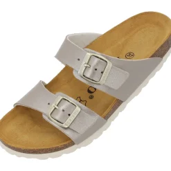 Palado Samos, Pantoletten, Damen, Metallic Beige