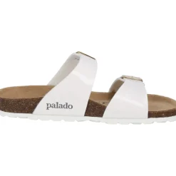 Palado Samos, Pantoletten, Damen, Lack Weiß/Gold