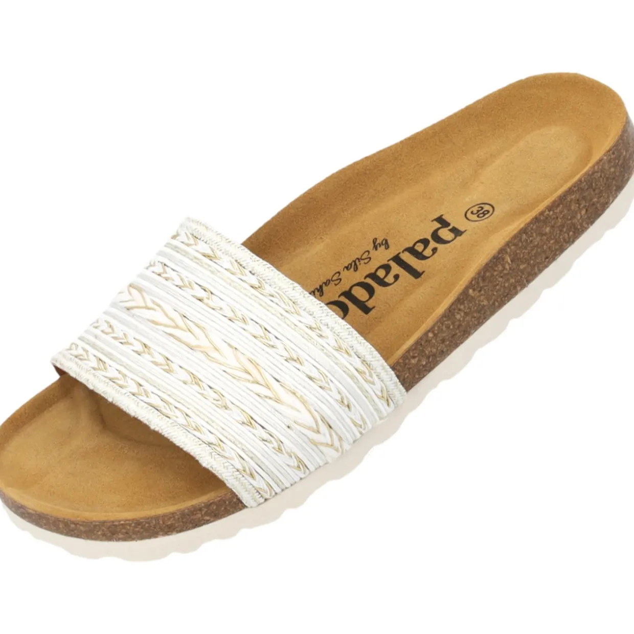 Palado Solista by Sila Sahin, Pantoletten, Damen, Weiß/Gold