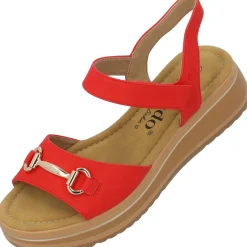 Palado Stamelos by Sila Sahin, Riemchensandalen, Damen, Rot