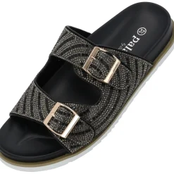 Palado Tegma by Sila Sahin, Plateau-Pantoletten, Damen, Schwarz