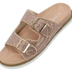 Palado Tegma by Sila Sahin, Plateau-Pantoletten, Damen, Rosegold