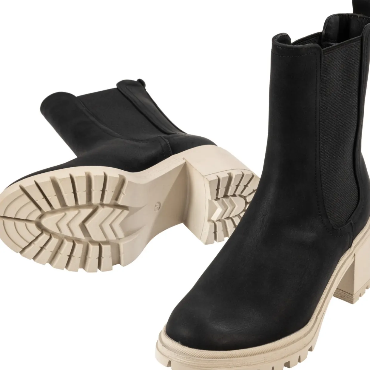 Palado Thasos 018-1401, Chelsea Boots, Damen, Schwarz/Cream