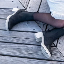 Palado Thasos 018-1401, Chelsea Boots, Damen, Schwarz/Cream