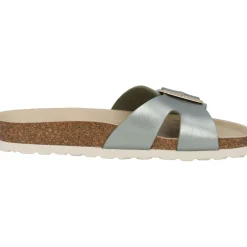 Palado Tinos BEGS by Sila Sahin, Pantoletten, Damen, Olive Metallic