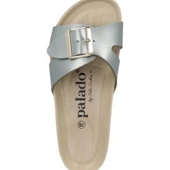 Palado Tinos BEGS by Sila Sahin, Pantoletten, Damen, Olive Metallic