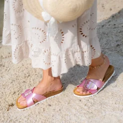 Palado Tinos, Pantoletten, Damen, Pink Metallic