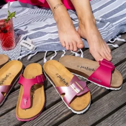 Palado Tinos, Pantoletten, Damen, Pink Metallic