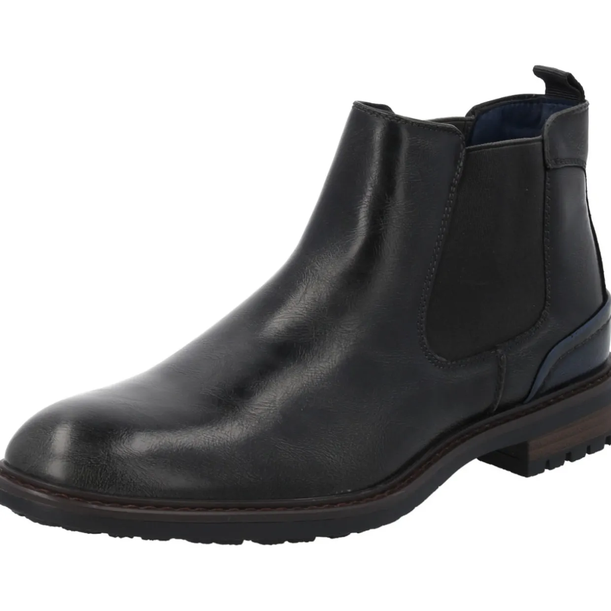 Palado Trisdan, Chelsea Boots, Herren, Schwarz Shiny