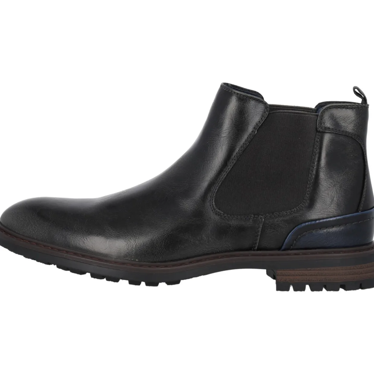 Palado Trisdan, Chelsea Boots, Herren, Schwarz Shiny