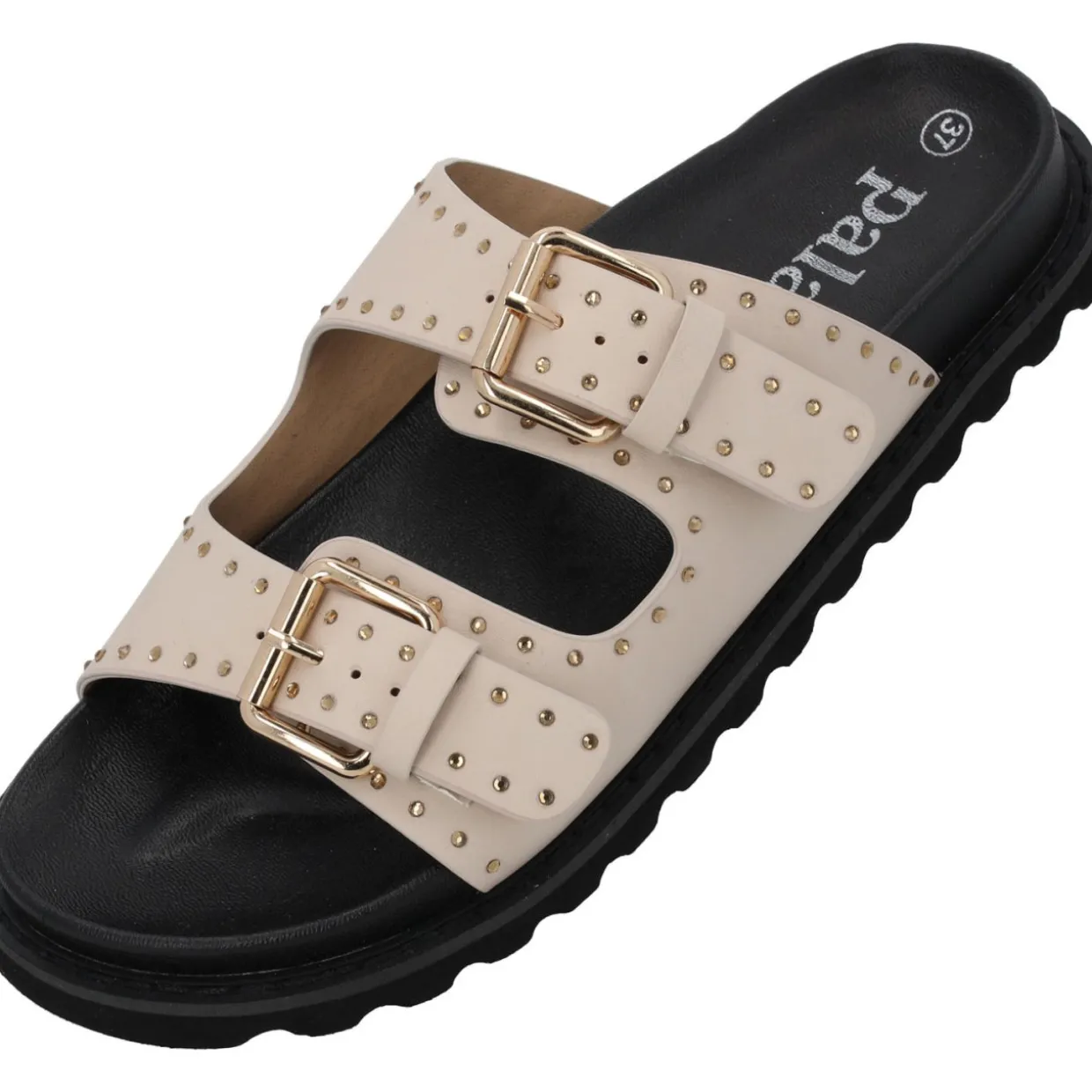 Palado Ubud, Plateau-Pantoletten, Damen, Beige