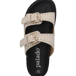 Palado Ubud, Plateau-Pantoletten, Damen, Beige