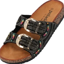 Palado Ullak by Sila Sahin, Plateau-Pantoletten, Damen, Schwarz