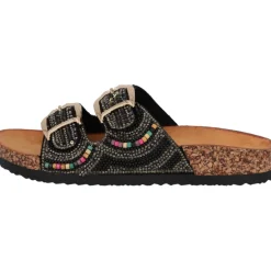 Palado Ullak by Sila Sahin, Plateau-Pantoletten, Damen, Schwarz