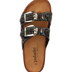 Palado Ullak by Sila Sahin, Plateau-Pantoletten, Damen, Schwarz