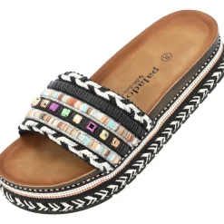 Palado Vaphine by Sila Sahin, Plateau-Pantoletten, Damen, Schwarz