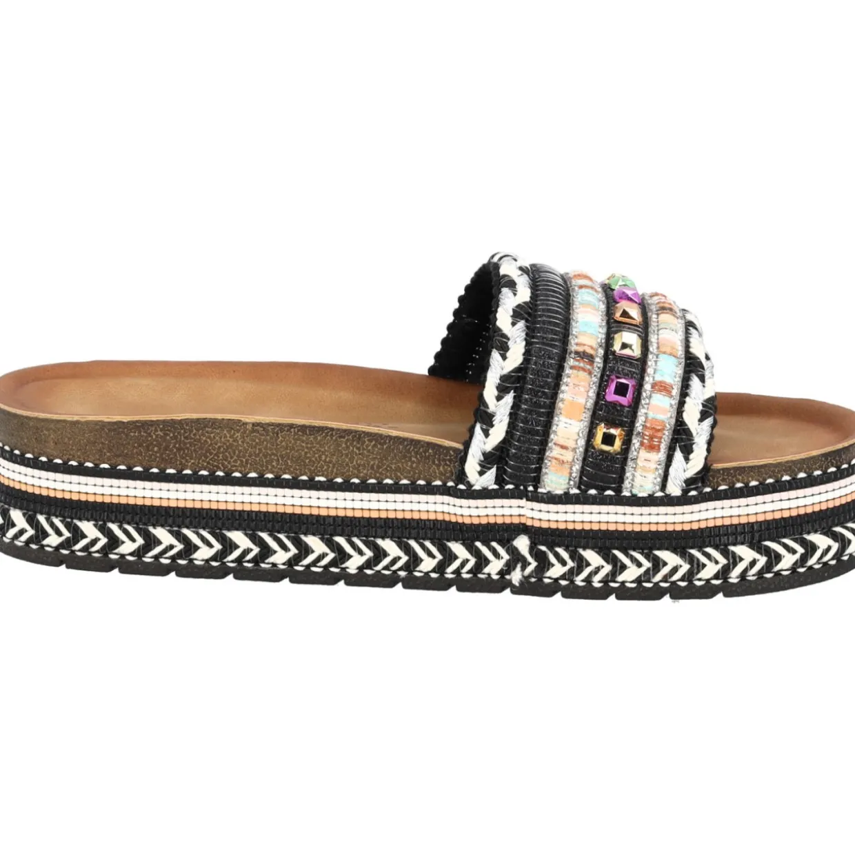 Palado Vaphine by Sila Sahin, Plateau-Pantoletten, Damen, Schwarz