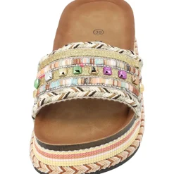 Palado Vaphine by Sila Sahin, Plateau-Pantoletten, Damen, Gold