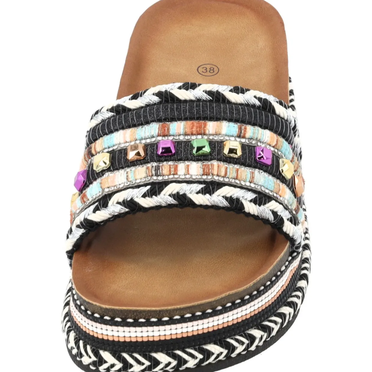 Palado Vaphine by Sila Sahin, Plateau-Pantoletten, Damen, Schwarz