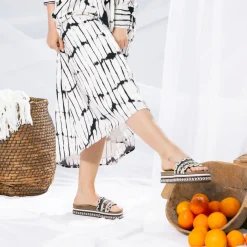 Palado Vaphine by Sila Sahin, Plateau-Pantoletten, Damen, Schwarz