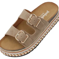 Palado Veast by Sila Sahin, Plateau-Pantoletten, Damen, Beige