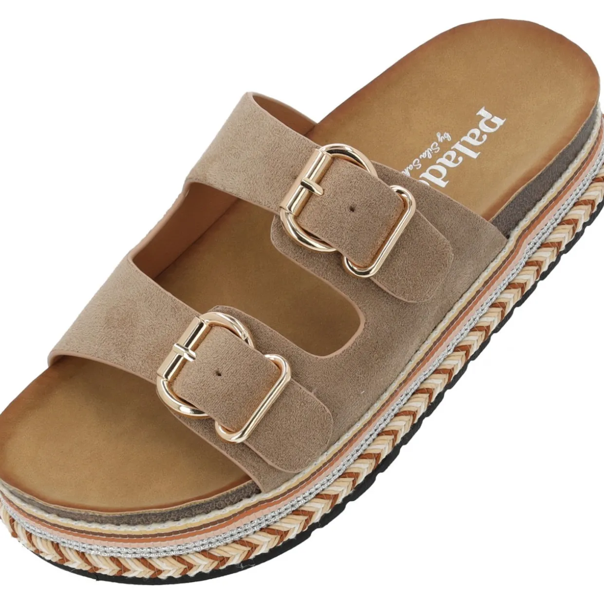 Palado Veast by Sila Sahin, Plateau-Pantoletten, Damen, Beige