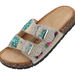 Palado Viha by Sila Sahin, Plateau-Pantoletten, Damen, Beige