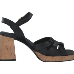 Paul Green 6073, Plateau-Sandaletten, Damen, BLACK
