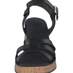Paul Green 6073, Plateau-Sandaletten, Damen, BLACK