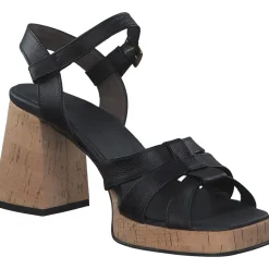 Paul Green 6073, Plateau-Sandaletten, Damen, BLACK