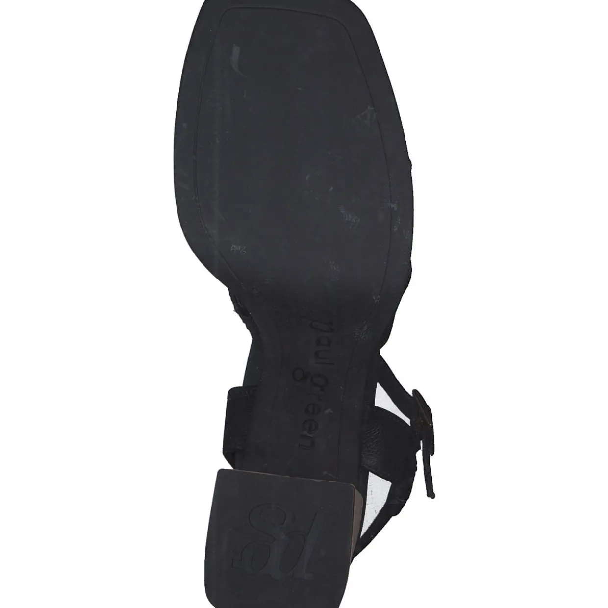 Paul Green 6073, Plateau-Sandaletten, Damen, BLACK