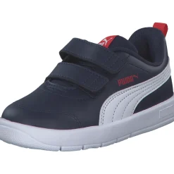 Puma 310252/003 Courtflex V3 V Inf puma navy/puma white-puma red, Sportliche Slipper, Kinder, puma n