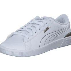 Puma 395085/001 Vikky v Metallic Shine , Schnürschuhe, Damen, PUMA WHITE-PUMA GOLD-PUMA SILVER