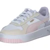 Puma Carina Street 389390, Schnürschuhe, Damen, Weiß/Rose/Beige