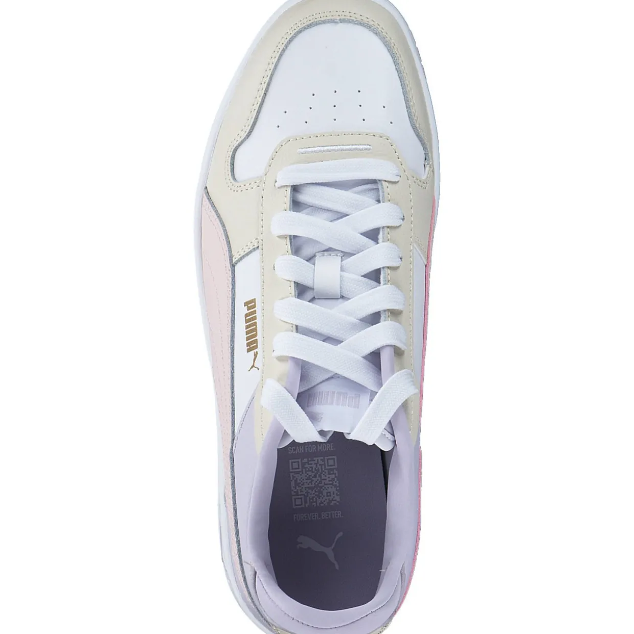 Puma Carina Street 389390, Schnürschuhe, Damen, Weiß/Rose/Beige